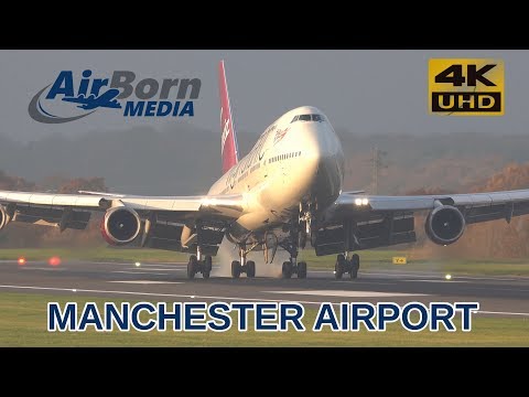 Sunny Morning Plane Spotting at Manchester Airport 17th November 2018 17/11/18 4K HD