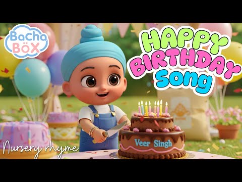 Happy birthday Song 🥳 | Best Punjabi Nursery Rhyme and kids Song | Fun Dance Party Song | Bachabox
