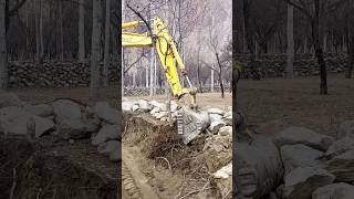 The hard work of excavator #mountains #excavators #operator
