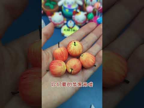 DIY How to Make Polymer Clay Miniature Realistic Apple Fruit #miniature#clay#creative#polymer#art