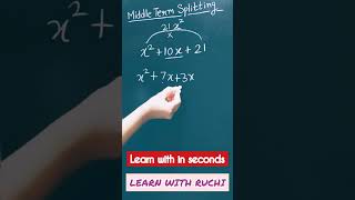 Important Rule of Middle Term Splitting | shorts | #shorts #algebraicexpression @learnwithruchi