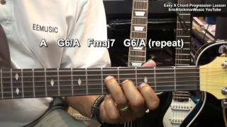 Terry Kath Chicago Style Easy Guitar Chord Progression Lesson EricBlackmonMusicHD YouTube