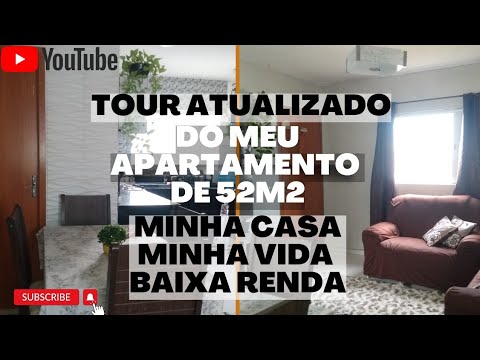 Tour atualizado pelo meu apartamento de 52m2 minha casa minha vida baixa renda/pago 80,00 por mês.