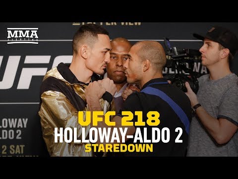 UFC 218: Max Holloway vs. Jose Aldo Staredown - MMA Fighting