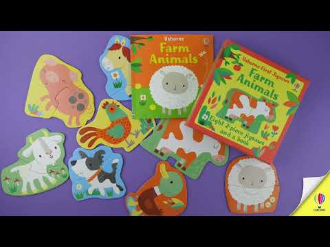 Видео обзор Farm Animals книга и 8 пазлов в комплекте [Usborne]