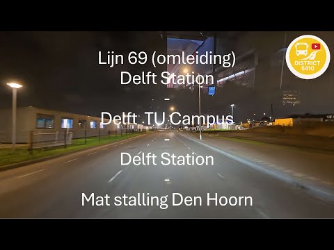 Lijn 69 Delft Station - Delft TU Campus- Delft Station (omleiding) | mat stalling Den Hoorn | 2025