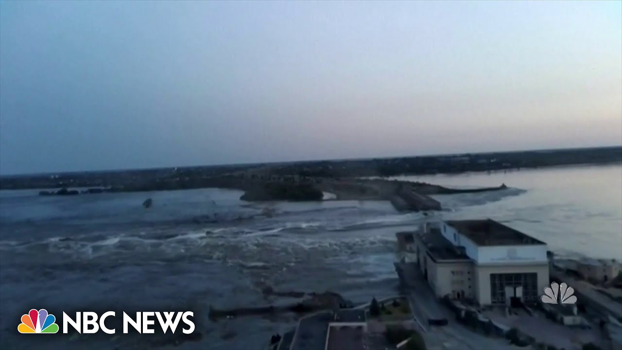 Ukrainian Dam Destroyed, Flooding Cities and Forcing Evacuations