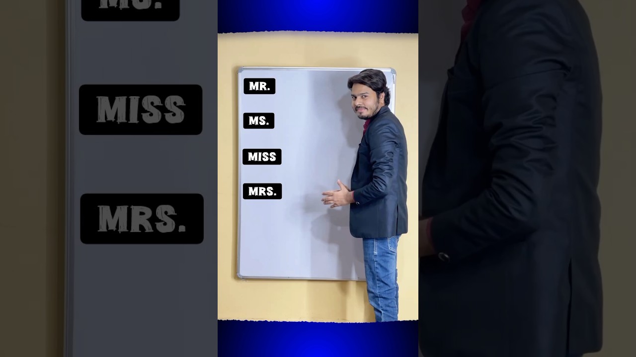Mr. vs Mrs. vs Miss vs Ms. – Know the Difference! 😲 #QuickLingoAmit #english #learnenglish