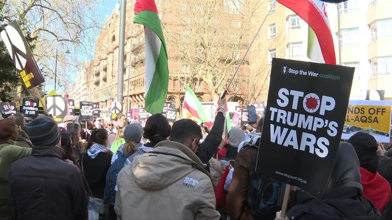 Video | Protesters march against US-Israel strikes on Iran in London | AFP