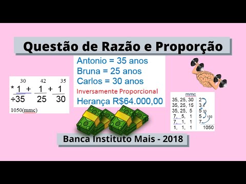Questão de Razão Inversamente Proporcional (5) -  Banca Instituto Mais - Matemática para Concurso 21