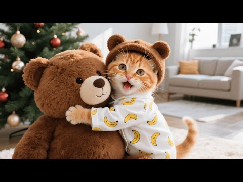 Ingwerkätzchen bekommt ihr Lieblingsgeschenk von Santa, ein Geheimnis nur Mama Katze kennt 🎄🎁