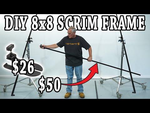 DIY Cheap 8x8 Scrim / Diffusion Frame Using EZ Tube & Proaim Clamps