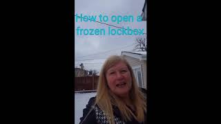 How to open a frozen lock box