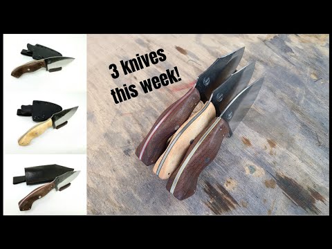 Knife Making: 3 💪 hand forged every day carry field knives