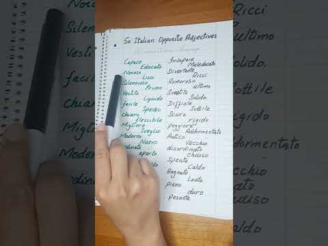 50 Italian Opposite Adjectives  - Italian Vocabulary [Eng Sub]
