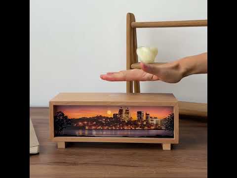 Ночник-панорама "Город Днепр", лакированное дерево (LED, Аккумулятор, USB Type-C) - фото 1 - id-p2746578877