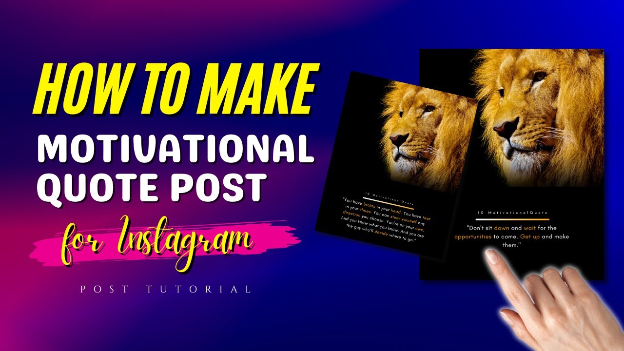 ✅How To Design Instagram Motivational Quote Post Using Canva (100% Free)