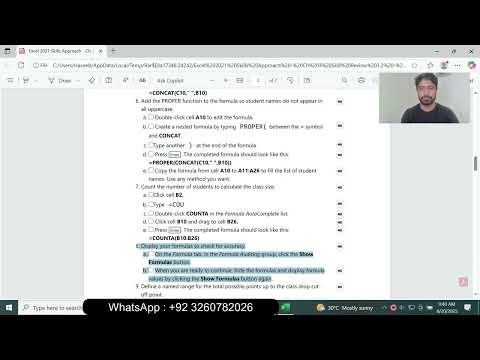 Excel 2021 Skills Approach - Ch 3 Skill Review 3.2 | Excel 2021 Skills Approach - Ch 3 Skill