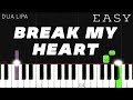 Dua Lipa - Break My Heart | EASY Piano Tutorial Dua Lipa - Break My Heart | EASY Piano Tutorial