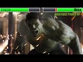 Thor vs Hulk (The Avengers) With Healthbars