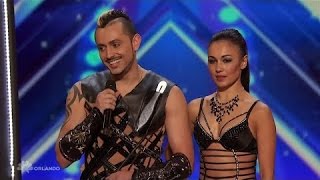 Deadly Games - Knife Throwing Couple | Auditions Week 4 | America's Got Talent 2016 Full Auditions