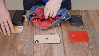 Практична жіноча сумка через плече з натуральної шкіри Vintage 22287 синя