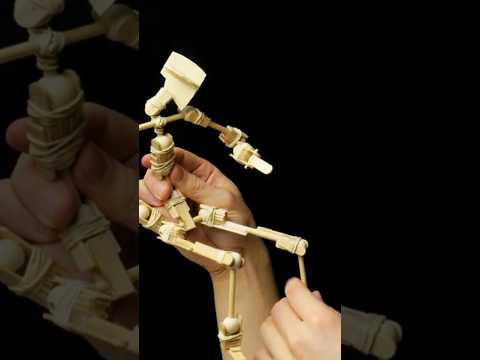 Building A Stop Motion Puppet From Dollar Store Materials.
