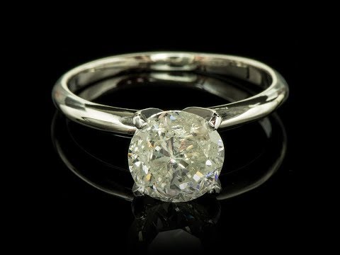1.92 carat Natural Round Diamond Engagement Ring 14K white gold