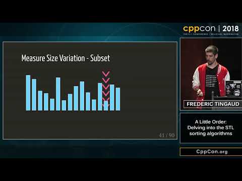 CppCon 2018: Fred Tingaud “A Little Order: Delving into the STL sorting algorithms”