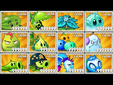 Random 40 Plants Team GREEN vs BLUE Battlez - Who Will WIn? - PvZ 2 Plant vs Plant