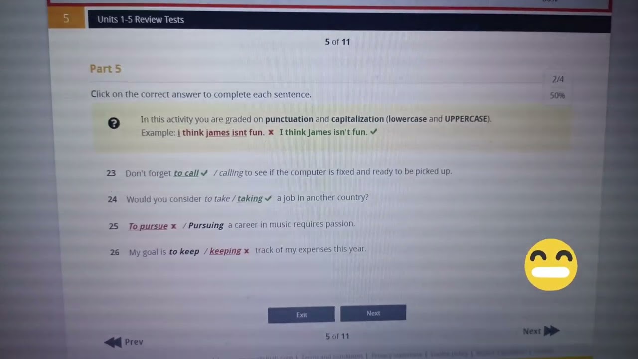 summit 1 unit 1-5 review test😁😁🔥🔥