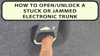 How To Open A Trunk That Is Stuck Closed. 2016-2023 Chevrolet Malibu