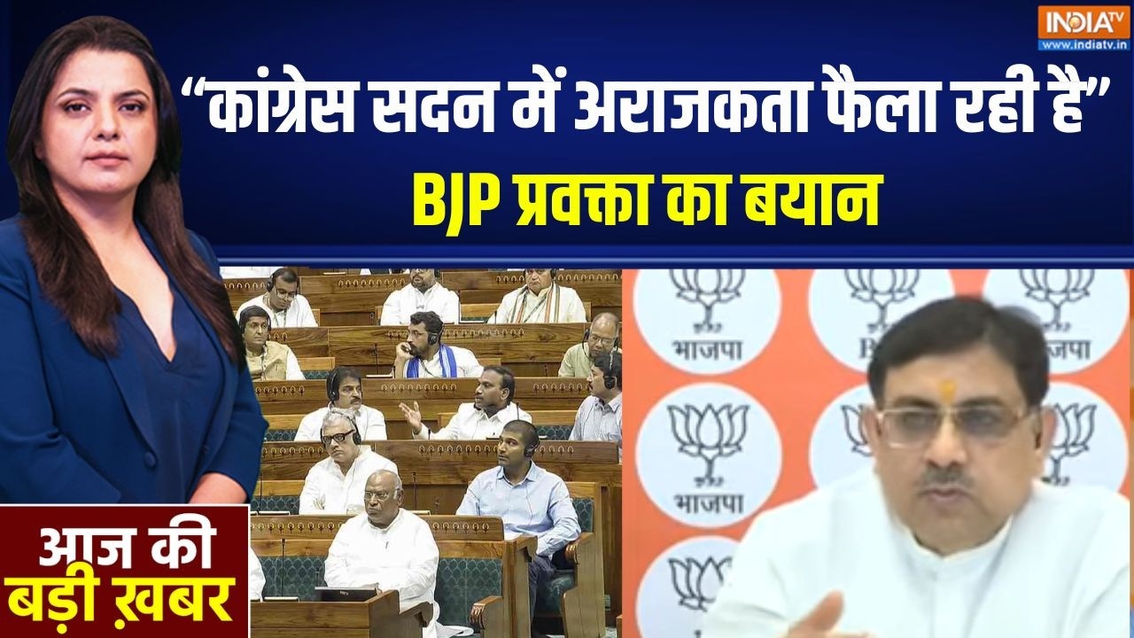 Congress Protest : "कांग्रेस सदन में अराजकता फैला रही है" BJP प्रवक्