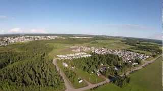 preview picture of video 'RC Airplane, evening fly, Rocky Mountain House, HK Bixler, GoPro'
