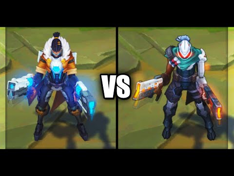 Pulsefire Lucian vs PROJECT Lucian Epic Skins Comparison (League of Legends)