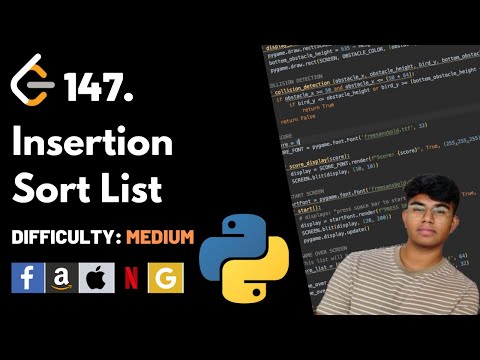 Insertion Sort List | Leet code 147 | Theory explained + Python code