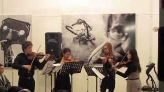 preview picture of video 'Macrocosmi Horigome in Italia 2013 Concerto Chiaravalle 04/11 Mozart quartet'