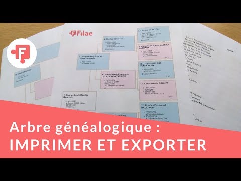 Imprimer et exporter un arbre généalogique