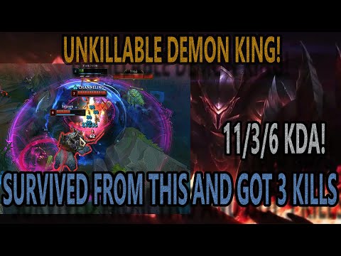 UNKILLABLE DEMON KING!  Outplayed with 0 HP. Pantheon vs. Katarina Mid Lane