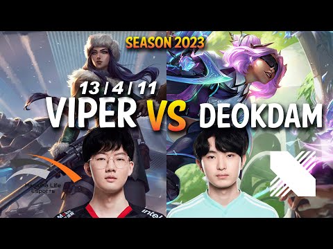 HLE Viper vs DRX Deokdam - Viper CAITLYN vs ZERI ADC - KR Ranked