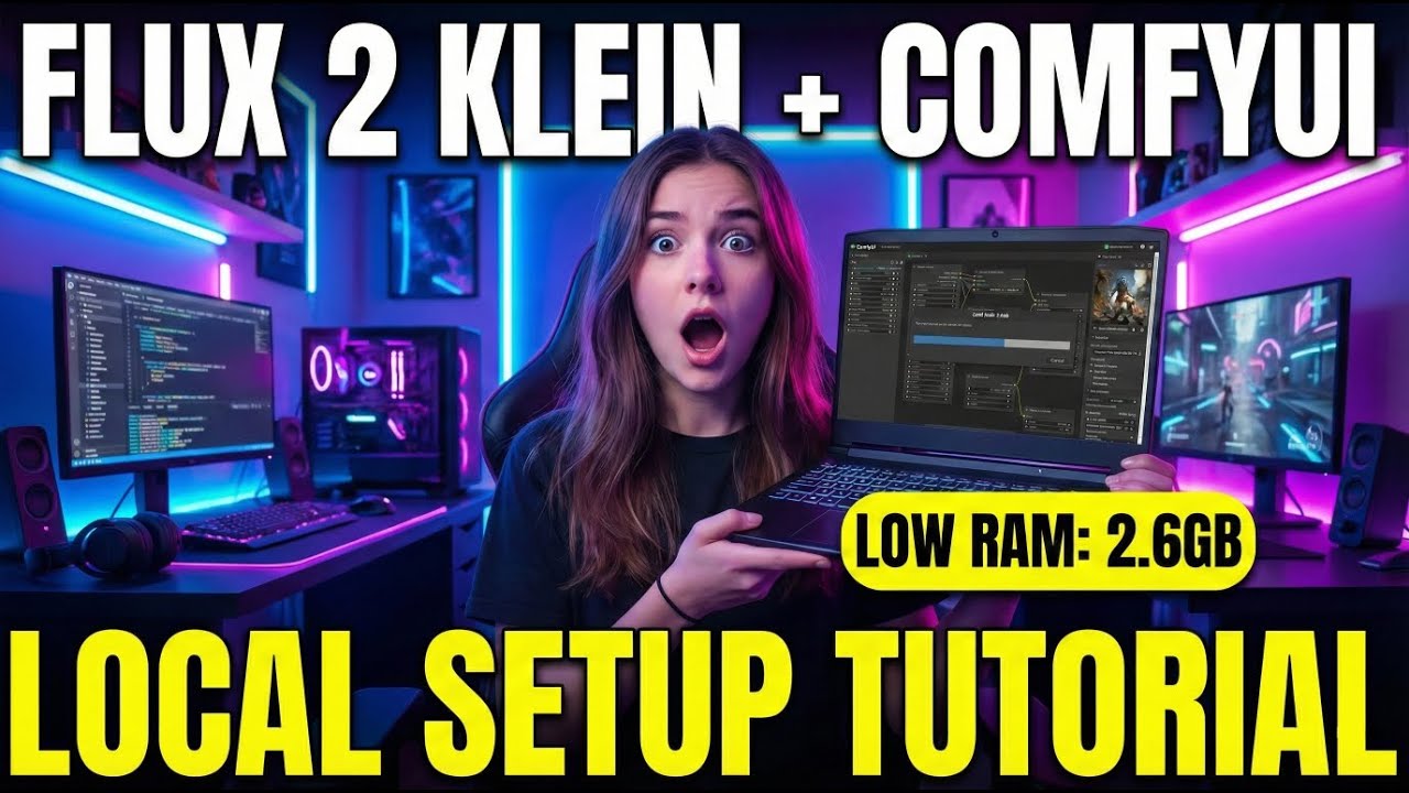 Run Flux 2 Klein 4B on Laptop (4GB VRAM) | ComfyUI GGUF Step-by-Step Guide