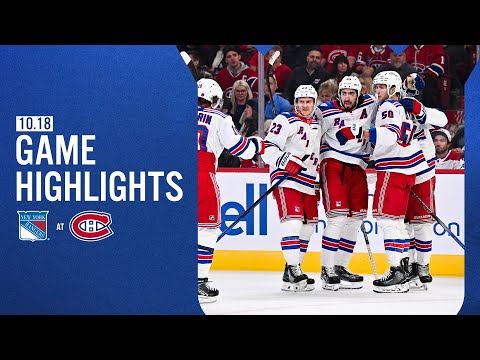 GAME HIGHLIGHTS | 2025-26: New York Rangers at Montreal Canadiens (10/18/25)
