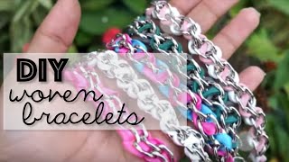 Woven Chain Bracelets DIY | Suede and Ribbon Bracelets