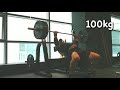 Incline bench press 100kg×23rep