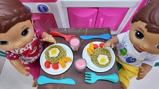 CAFÉ DA MANHÃ BEM SAUDÁVEL PARA OS GÊMEOS LAURINHA E FELIPINHO