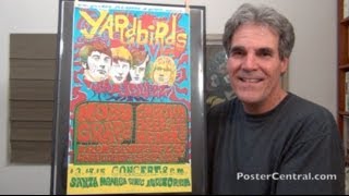 Yardbirds Concert Poster 1967 + Captain Beefheart, Moby Grape & Iron Butterfly