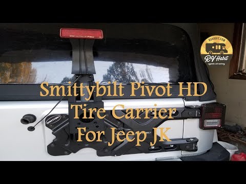 Smittybilt Pivot HD Tire Carrier Jeep JK Heavy Duty Hinge 2843 - Review and How to Install