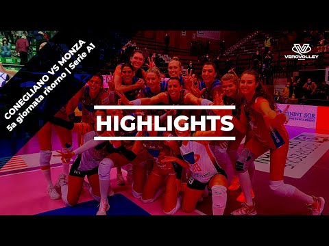 Highlights | Conegliano 1-3 Vero Volley Monza | Straordinaria prestazione rosablù in Veneto