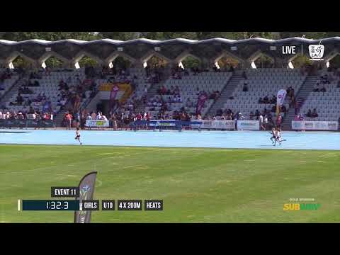 GIRLS U10 4X200M HEAT 2 - 2017 SUBWAY STATE RELAY CHAMPIONSHIPS // LAVicTV