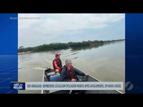 Bombeiros localizam pescador morto após afogamento em Nova Crixás